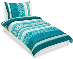 Bellatex Lenjerie de pat din bumbac Ornamentturcoaz, 140 x 200 cm, 70 x 90 cm