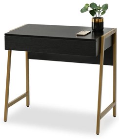 Masă PC Norway (lemn negru + auriu). 1109801