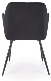Scaun K558 velvet negru