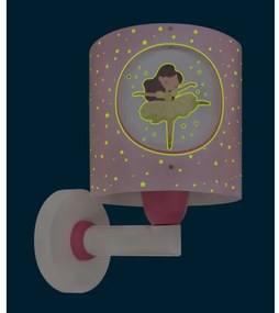 Dalber 60919 - Aplica de perete pentru copii PRINCESS DANCE 1xE27/15W/230V roz