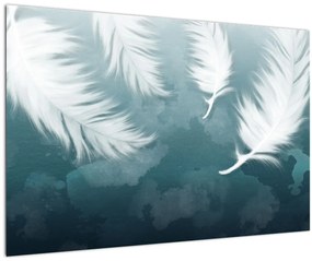 Tablou - Pene albe (90x60 cm)