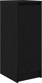 vidaXL Dulap Pantofi Stejar Negru 29,5x34x76 cm Lemn prelucrat