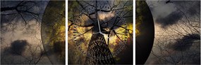 Tablou - Cerul enigmatic (cu ceas) (90x30 cm)