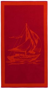 Prosop de plaja SAIL 85x160 cm Roșu / Red