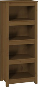 vidaXL Bibliotecă, maro miere, 50x35x125,5 cm, lemn masiv de pin