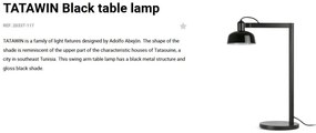 Veioza/Lampa de masa design ambiental TATAWIN negru