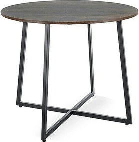 Masa LUNA, maro/negru, PAL laminat/metal, 90x90x76 cm