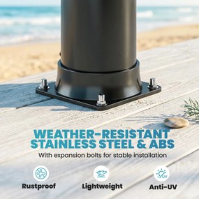 Outsunny Duș solar 40 L Duș de grădină cu duș de mână, cap de duș, robinet, temperatură reglabilă | Aosom Romania