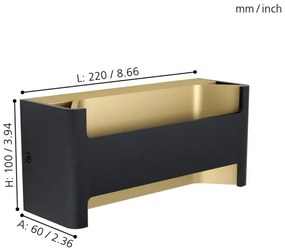 Eglo 98545 - Aplică perete LED FELONICHE LED/10W/230V