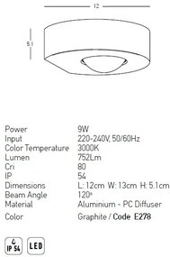 Aplica/Spot LED iluminat exterior ambiental IP54 Tera