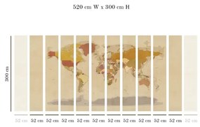 Tapet VLAdiLA Vintage map 520 x 300 cm
