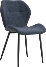 Scaun de dining, gri închis / negru, MAKENA TIP 2