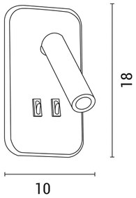 Spot LED de perete IRIS LED/14W/230V 3000K alb