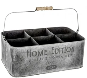 Ghiveci plante, Home Edition, metal, dreptunghiular, 36.5 x 23.3 x H 13.9 cm