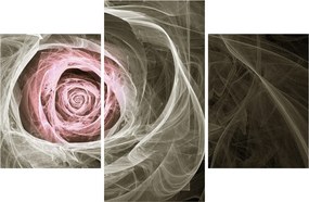 Tablou - Abstract trandafir roz deschis roz (90x60 cm)