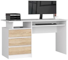 Masă PC Bronte (Alb + Stejar sonoma). 1069658
