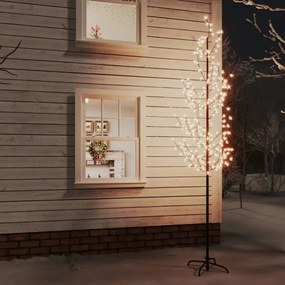 vidaXL Copac cu flori de cireș cu LED, 368 LED-uri alb calde, 300 cm