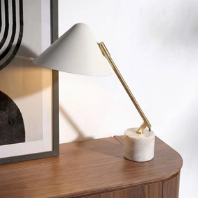 Lampa de masa din otel cu baza din marmura Contemporary