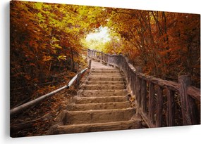 Tablou - Scări în natură în toamnă (90x60 cm)