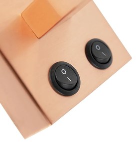 Lampa de perete moderna din cupru cu abajur din catifea neagra - Brescia