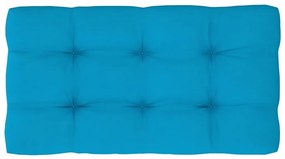 Canapea de mijloc de gradina din paleti, alb, lemn pin tratat Albastru, canapea de mijloc, Alb, 1