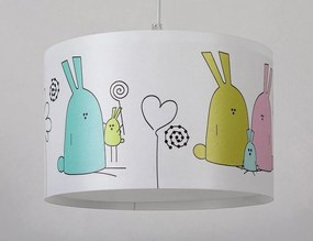 Lustra camera copii motiv iepurasi colorati Flappy