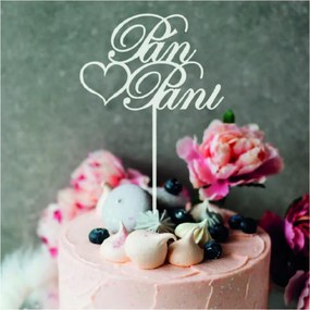 SENTOP | Adâncitură din plastic - decor pentru tort "domn și doamnă" - dimensiune 150 x 222 mm
