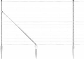 vidaXL Stâlp de gard. Galvanizat 25 x 1,5 m Oțel