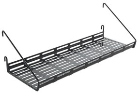 Componentă - raft neagră din metal 43x15 cm Mural – Metaltex