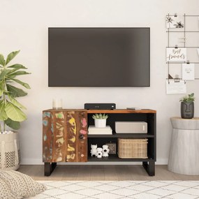 vidaXL Dulap TV, 80x33x46 cm, lemn masiv reciclat&amp;lemn prelucrat