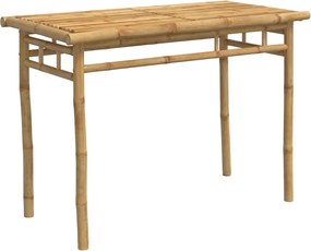 vidaXL Masă de bucătărie pentru grădină, 110x55x75 cm, bambus