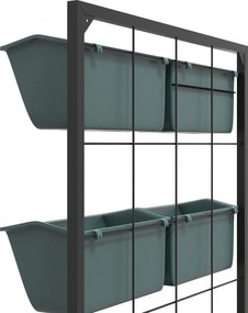 Outsunny Jardiniera de perete pe 3 nivele cu 6 ghivece pentru interior si exterior, Jardiniera cu montare pe perete