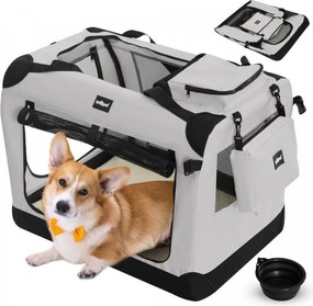 Leopet Cutie de transport pentru câini M, 60 x 42 x 42 cm, g