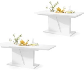 Masă extensibilă de dining NINO albă