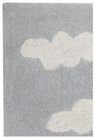 Covor pentru copii gri lavabil/țesut manual din amestec de bumbac 120x160 cm Clouds Grey – Lorena Canals