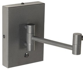 Lampa de perete de design neagră cu LED dimmer - Notia