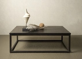 Masuta de cafea dreptunghiulara din lemn 135x75x45 cm maro inchis
