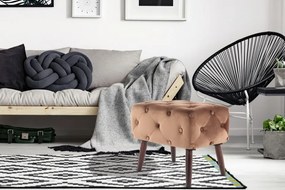 Taburet tapitat Piano maro deschis