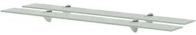 vidaXL Rafturi suspendate, 2 buc., 90 x 10 cm, sticlă, 8 mm