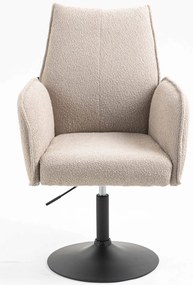 HR280N Scaun Latte Boucle cu Bază Neagră