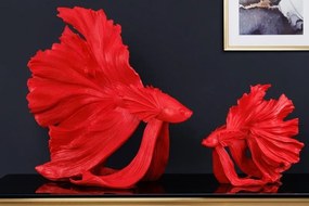 Statueta decorativa extravaganta Fisch Crowntail 65cm, rosu