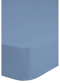 Cearșaf elastic din bumbac pentru copii Good Morning, 70 x 140/150 cm, albastru