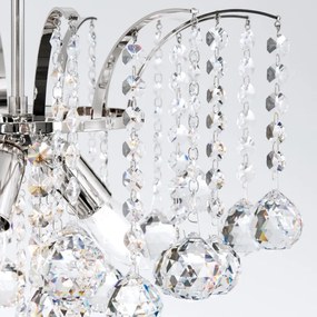Candelabru cristal Asfour design lux KRISTALL KLASSISCH 3L chrome plated/clear