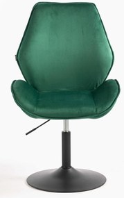HR350N Scaun Verde din Catifea Bază Neagră