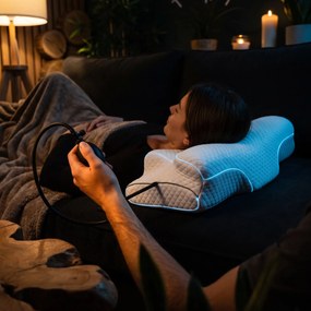 Perna cervicala ortopedica CERVI-SAN Ortho, inaltime reglabila, memory foam, husa lavabila