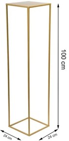Suport pentru flori 100x24 cm, culoare aurie