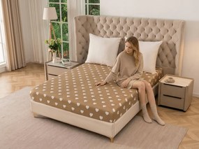 Cearsaf din microfibra CARAMHEART maro 180x200 cm
