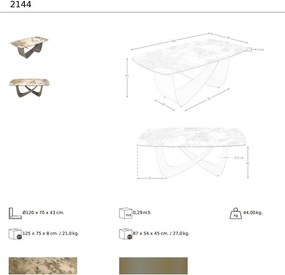 Masuta de cafea design LUX Marble