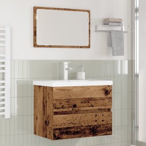 vidaXL Set de mobilier pentru baie 3 pcs Lemn vechi 60 x 38.5 x 45 cm