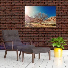 Tablou cu cu copac în deșert (90x60 cm)